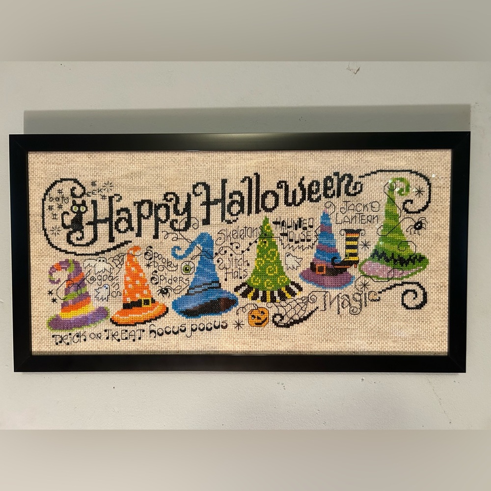 Handmade Happy Halloween Cross Stitch